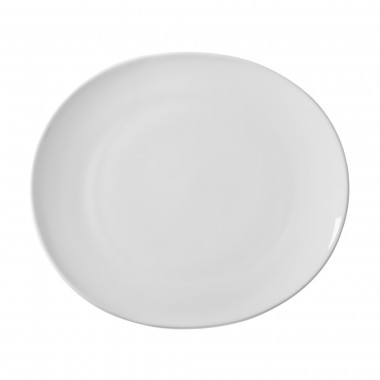 Rental store for white oval dinner plate in Portland Oregon