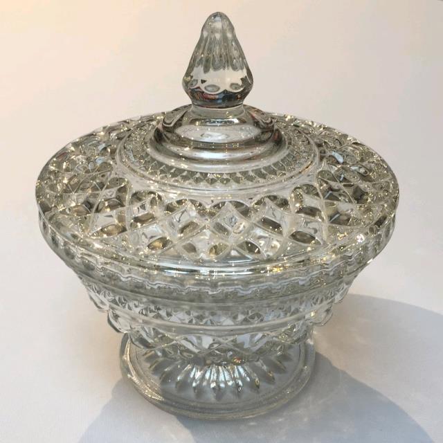 Rental store for glass compote w lid large in Portland Oregon