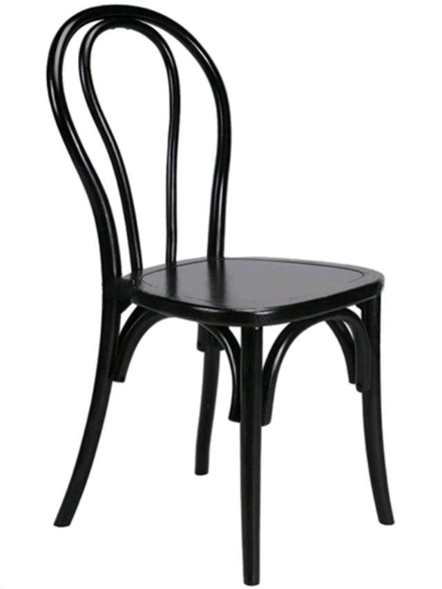 Rental store for black bentwood chair in Portland Oregon