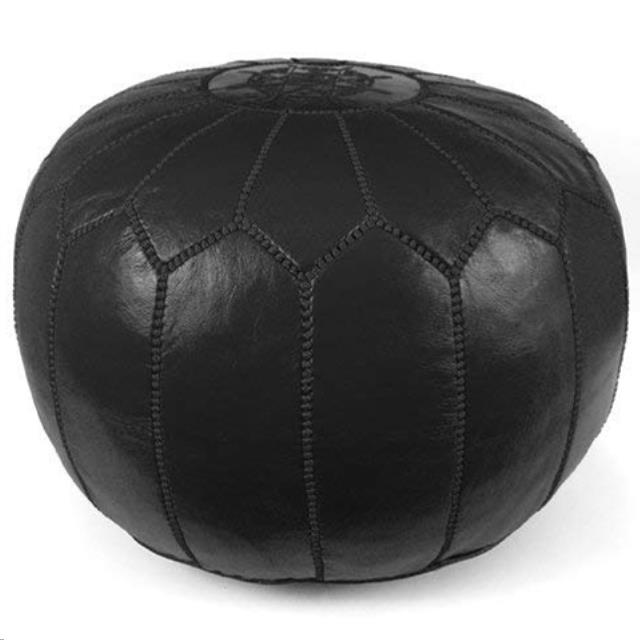 Rental store for onyx leather pouf in Portland Oregon
