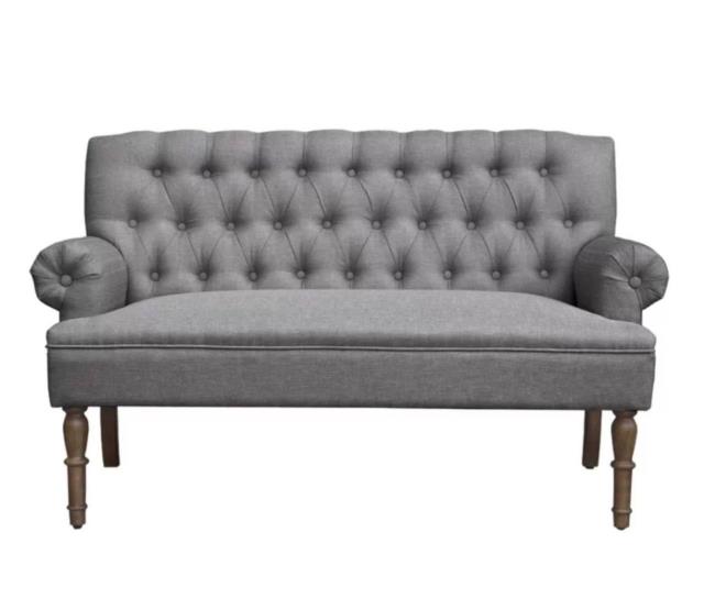 Rental store for dove grey lilian settee in Portland Oregon