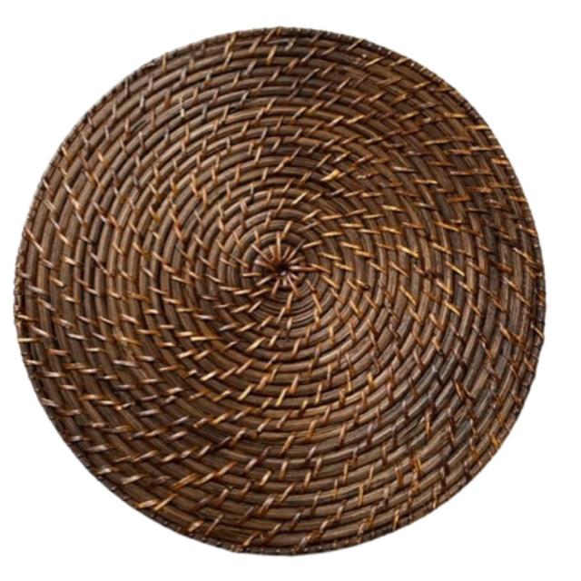 Rental store for dark rattan placemat 14 inch rd in Portland Oregon