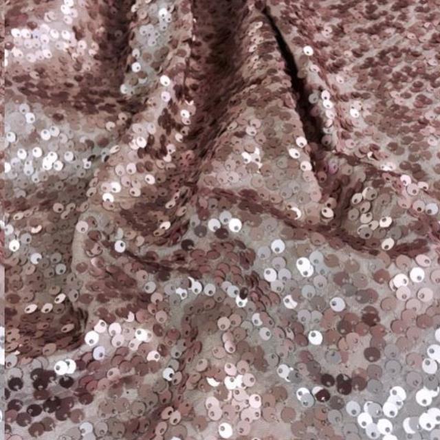Rental store for 14 inch x105 inch sequin taffeta blush runner in Portland Oregon