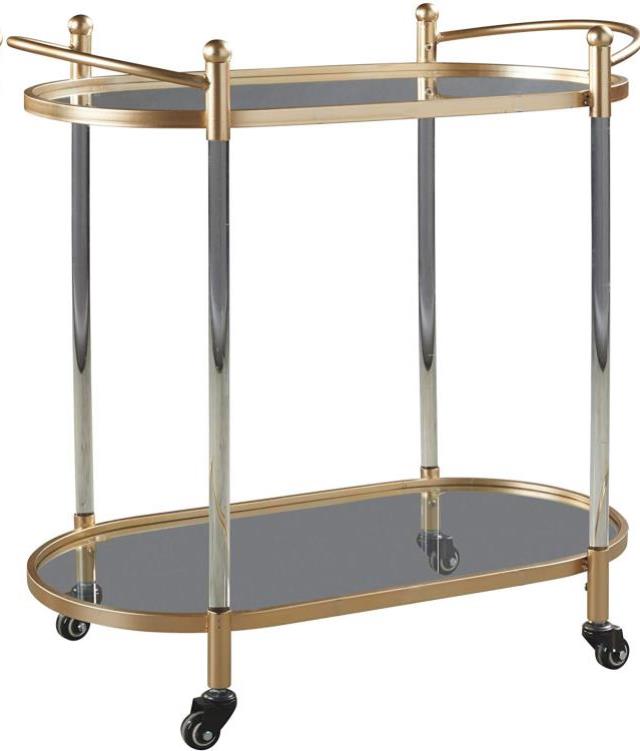 Where to find gold oval bar cart in Portland