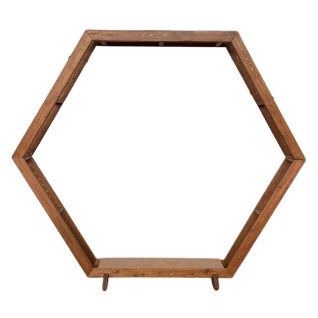 Rental store for walnut double hexagon arbor in Portland Oregon
