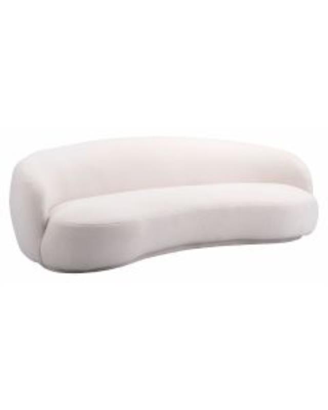 Rental store for cream curved zoey sofa in Portland Oregon