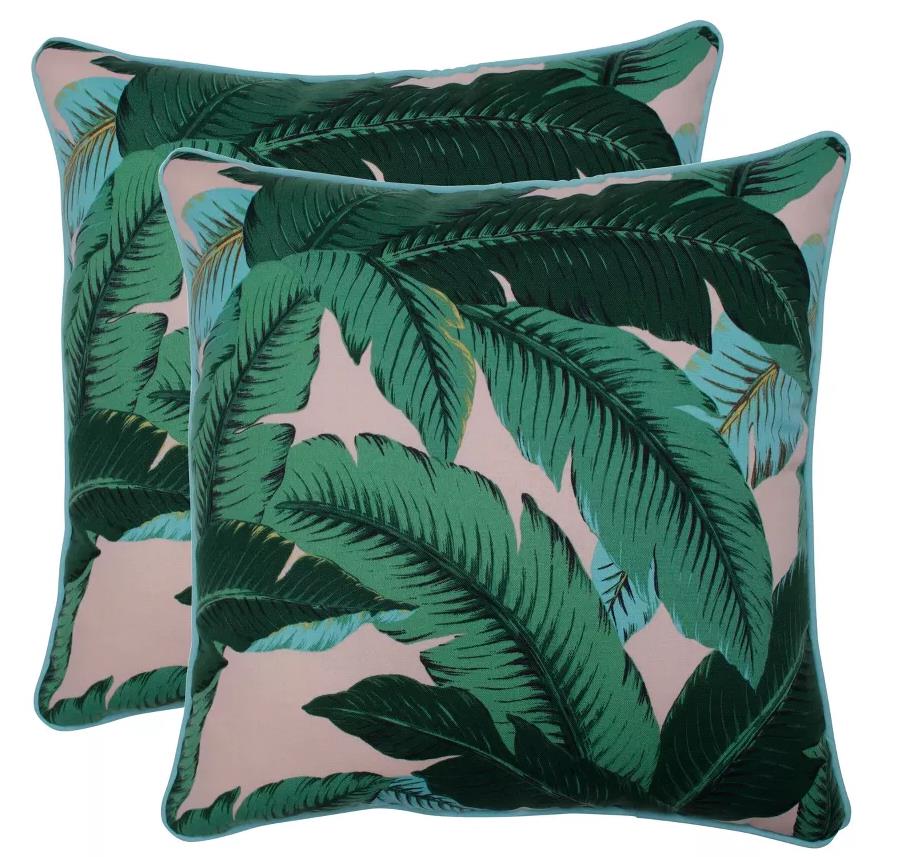 Rental store for tropical palm pillow in Portland Oregon