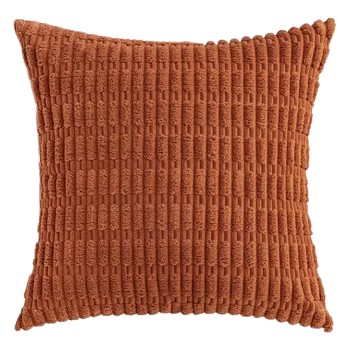 Rental store for rust plush stripe pillow in Portland Oregon