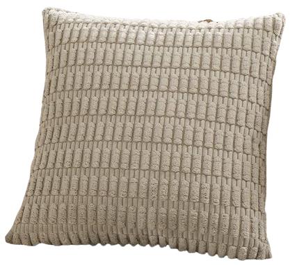 Rental store for taupe plush stripe pillow in Portland Oregon