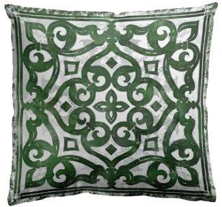 Rental store for green and white nordic pillow in Portland Oregon