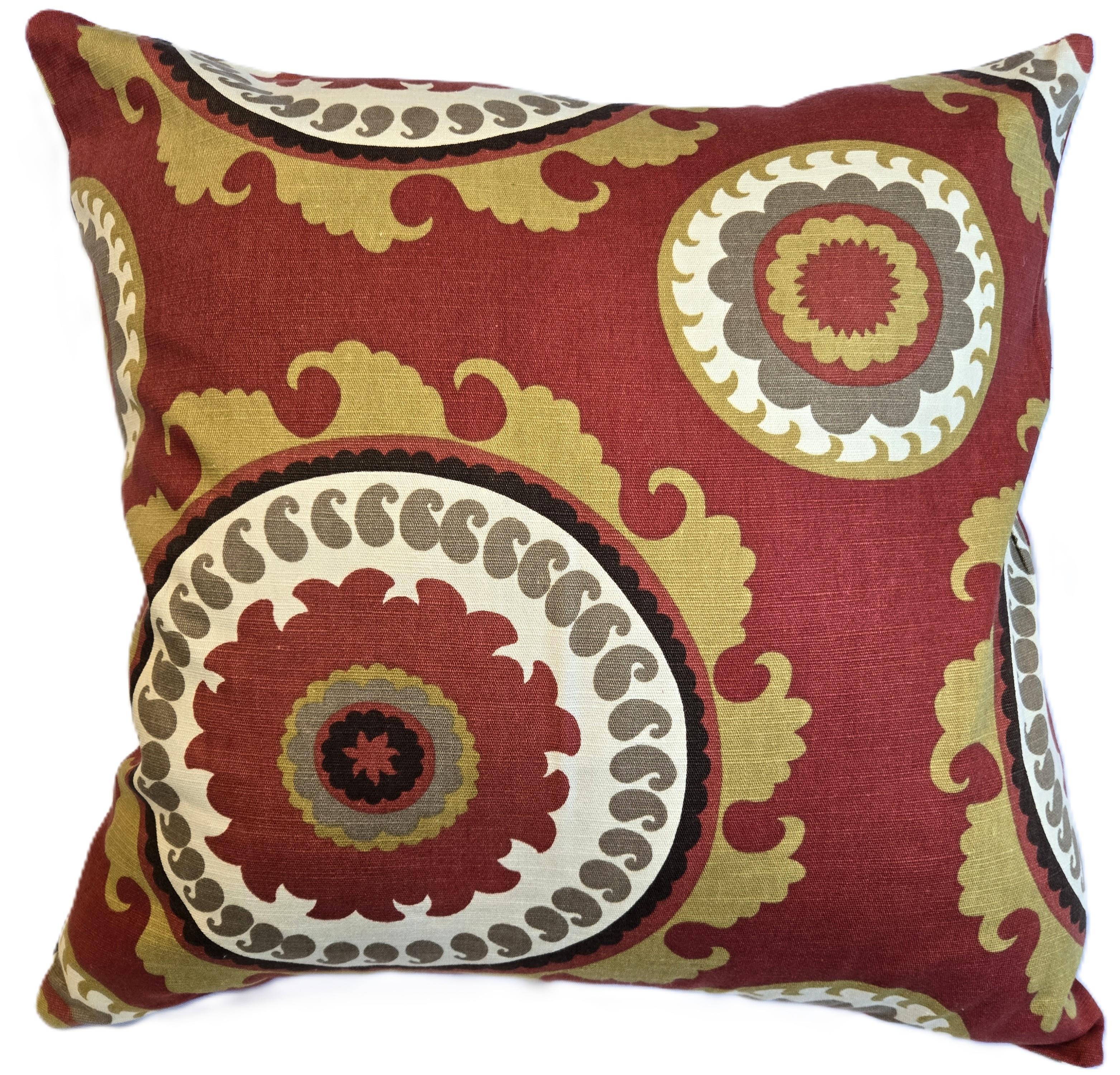 Rental store for brick suzani pillow in Portland Oregon