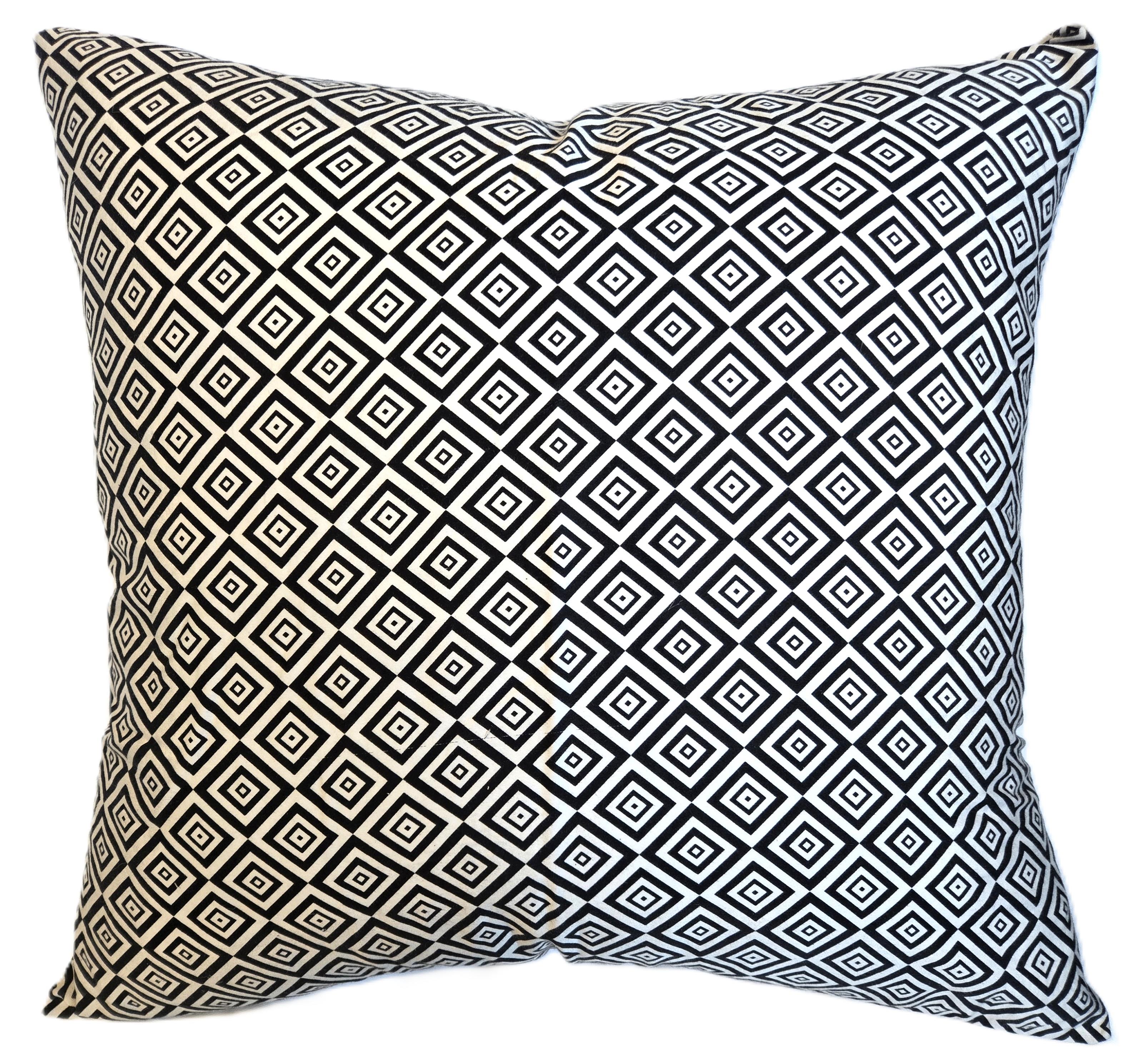 Rental store for black geo diamond pillow in Portland Oregon
