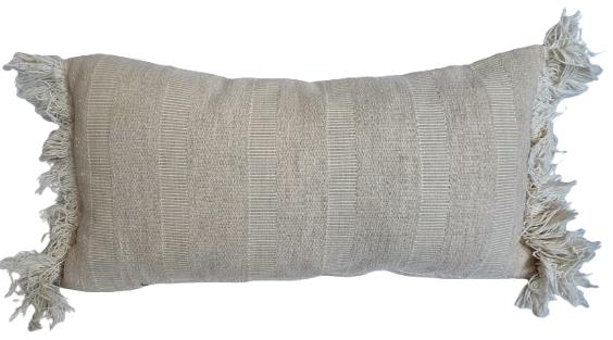 Rental store for natural weave lumbar pillow in Portland Oregon