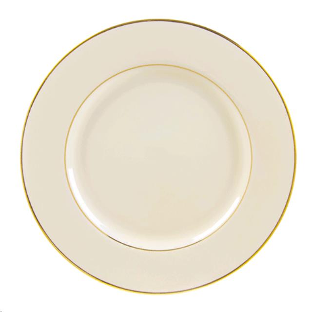 Rental store for ivory gold dinner plate in Portland Oregon