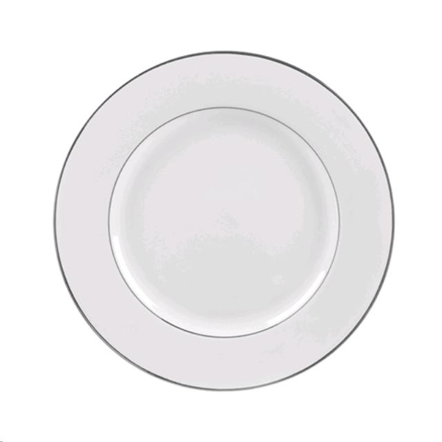 Rental store for white silver luncheon plate in Portland Oregon